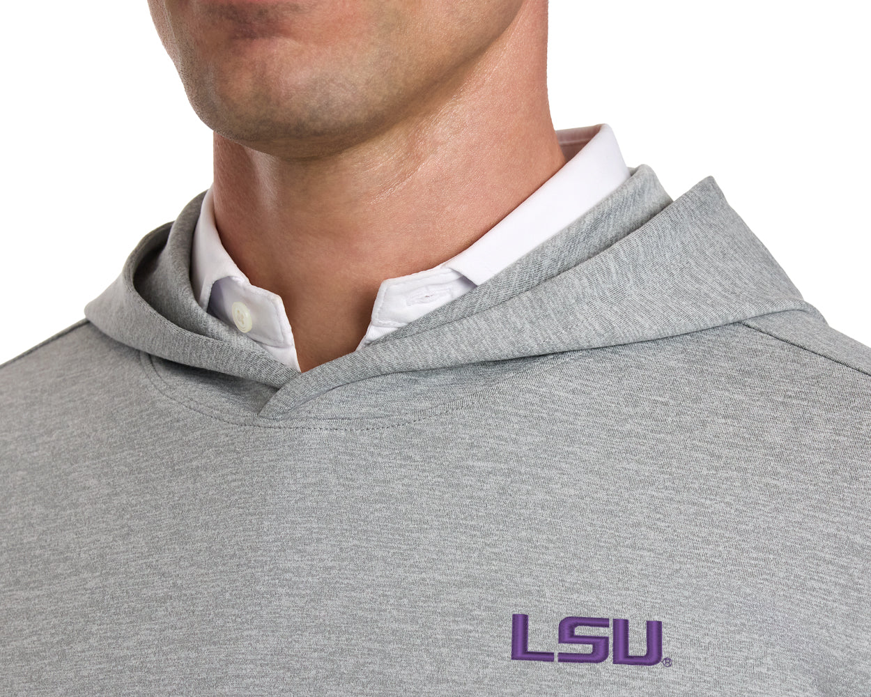 Louisiana State University Stowe Hoodie: Heathered Gray