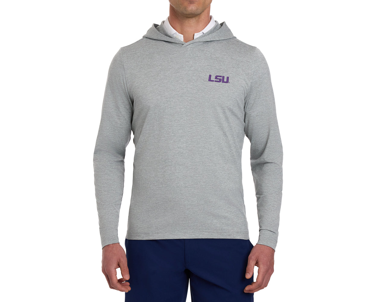 Louisiana State University Stowe Hoodie: Heathered Gray