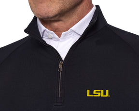 Louisiana State University Westland Quarter-Zip: Black