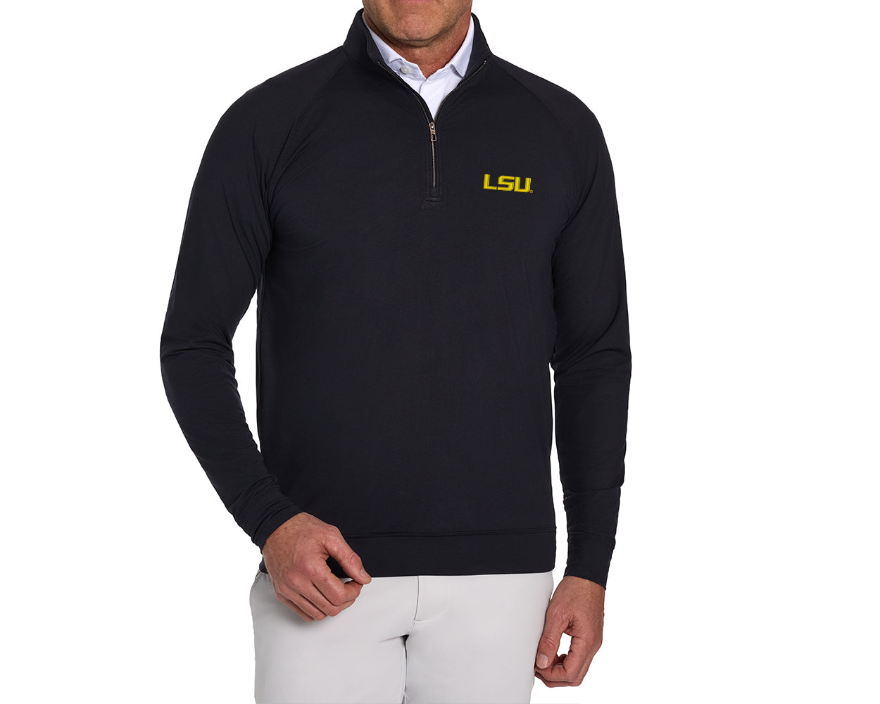 Louisiana State University Westland Quarter-Zip: Black