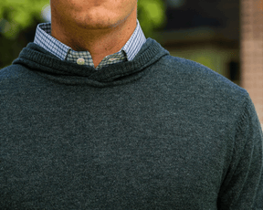 The Logan Hoodie Sweater: Heathered Cypress