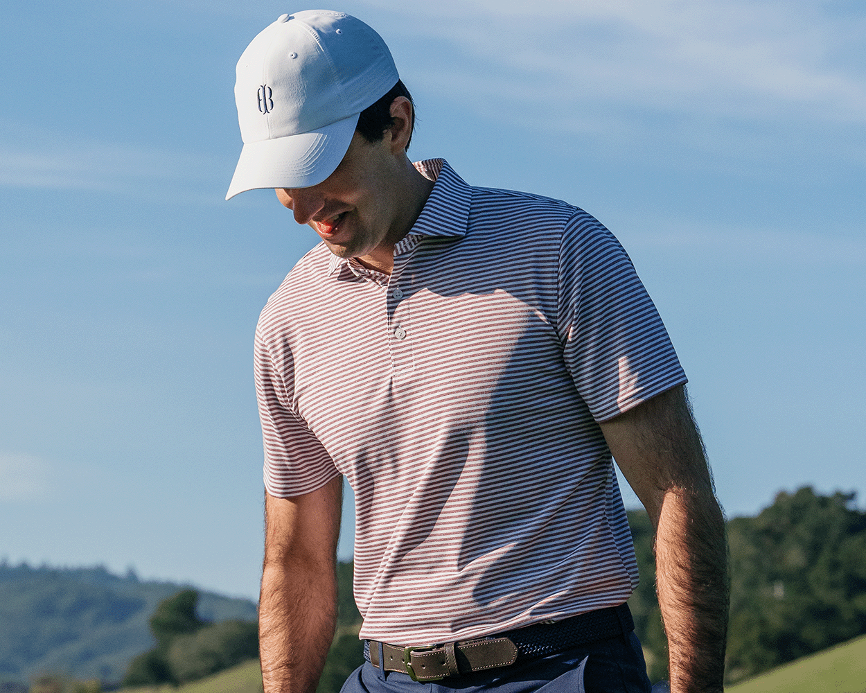 The Maxwell Shirt: Heathered Napa & White