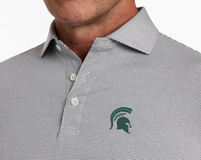 Michigan State University Perkins Shirt: Gray & White
