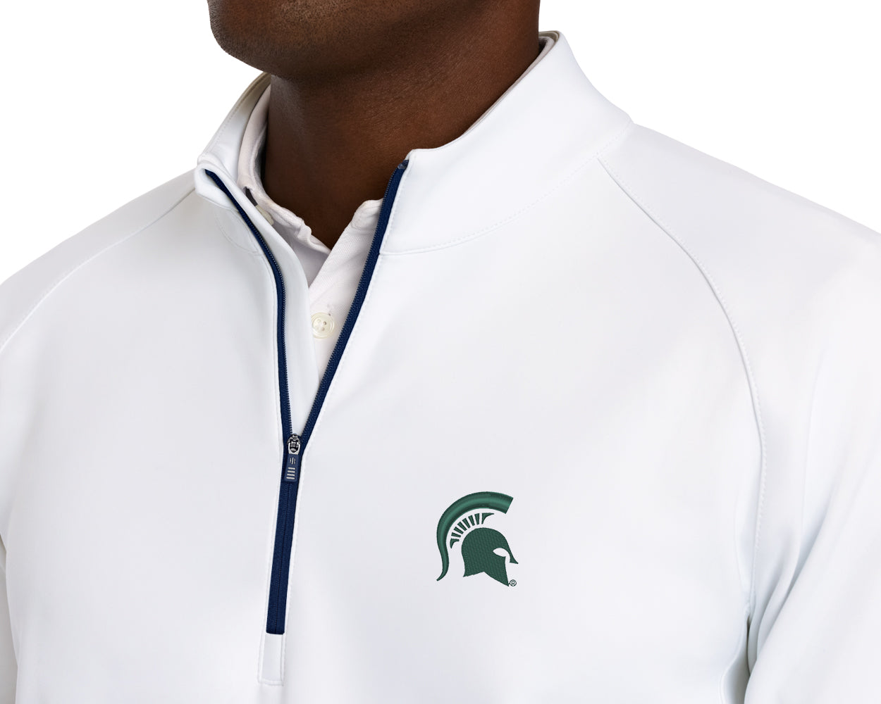 Michigan State University Rodgers Quarter-Zip: White