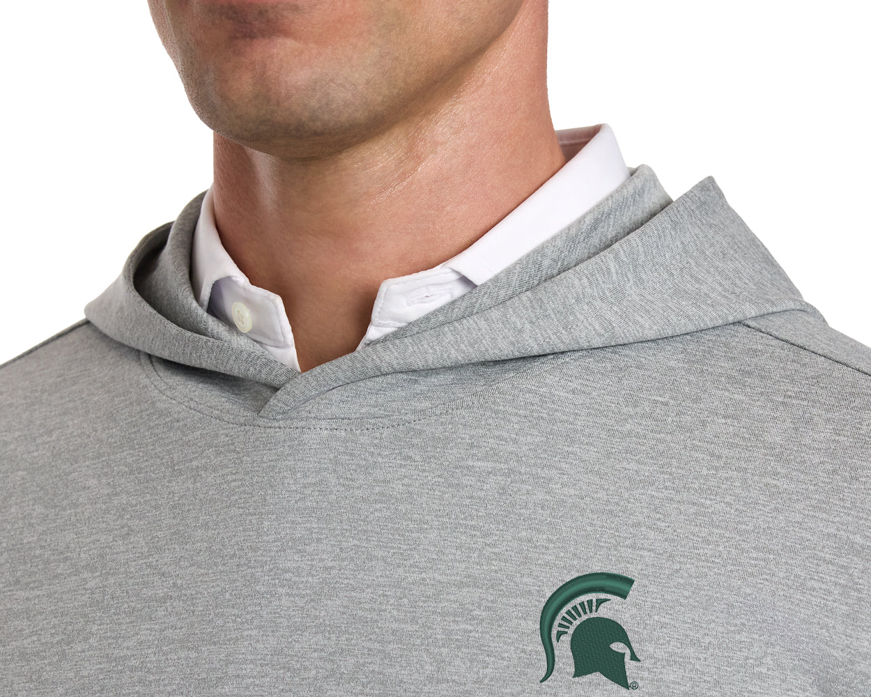 Michigan State University Stowe Hoodie: Heathered Gray