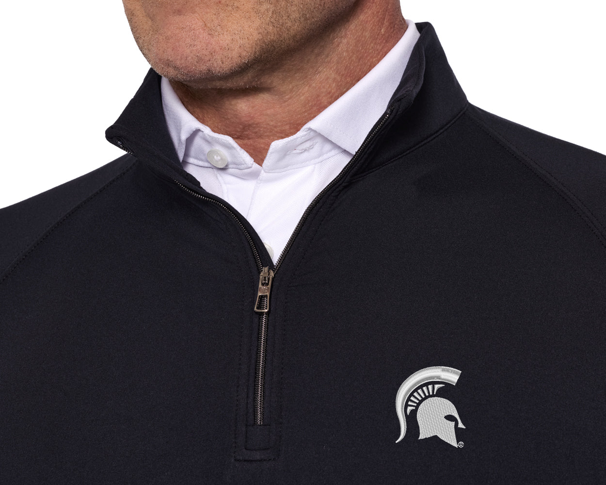 Michigan State University Westland Quarter-Zip: Black