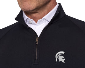 Michigan State University Westland Quarter-Zip: Black