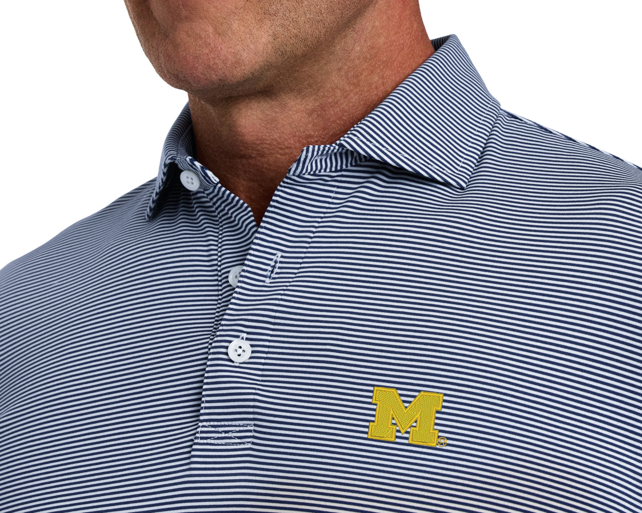University of Michigan Perkins Shirt: Navy & White