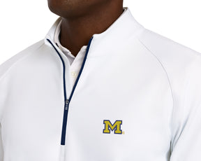 University of Michigan Rodgers Quarter-Zip: White