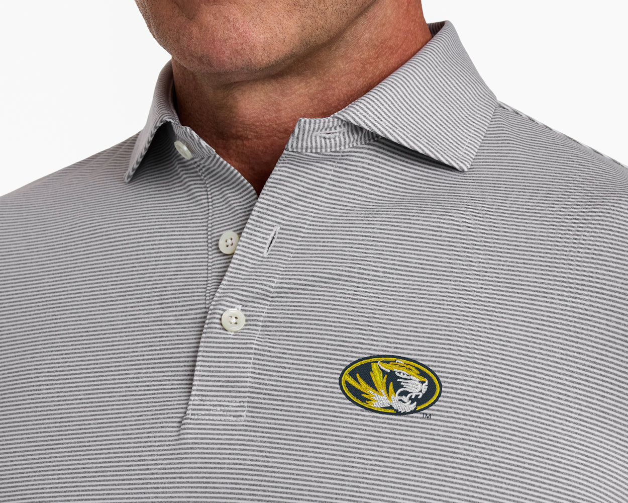 University of Missouri Perkins Shirt: Gray & White