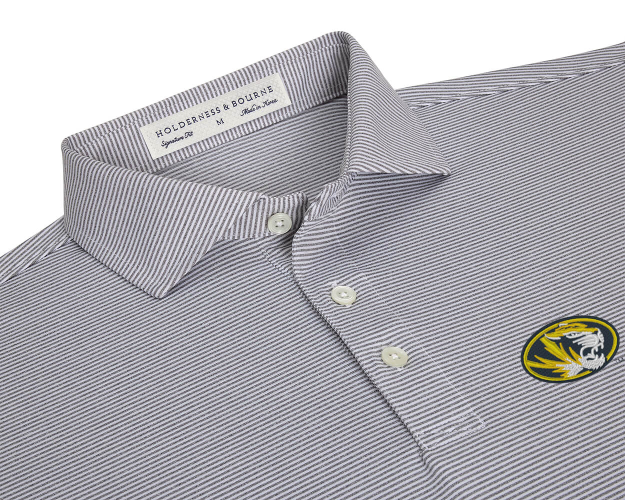 University of Missouri Perkins Shirt: Gray & White