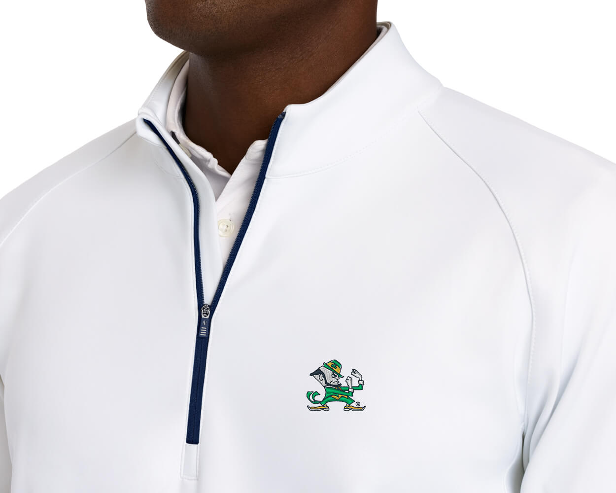 University of Notre Dame Rodgers Quarter-Zip: White