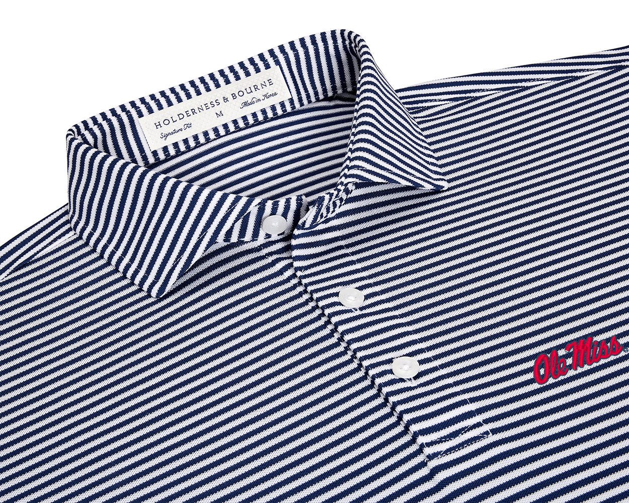 University of Mississippi Maxwell Shirt: Navy & White