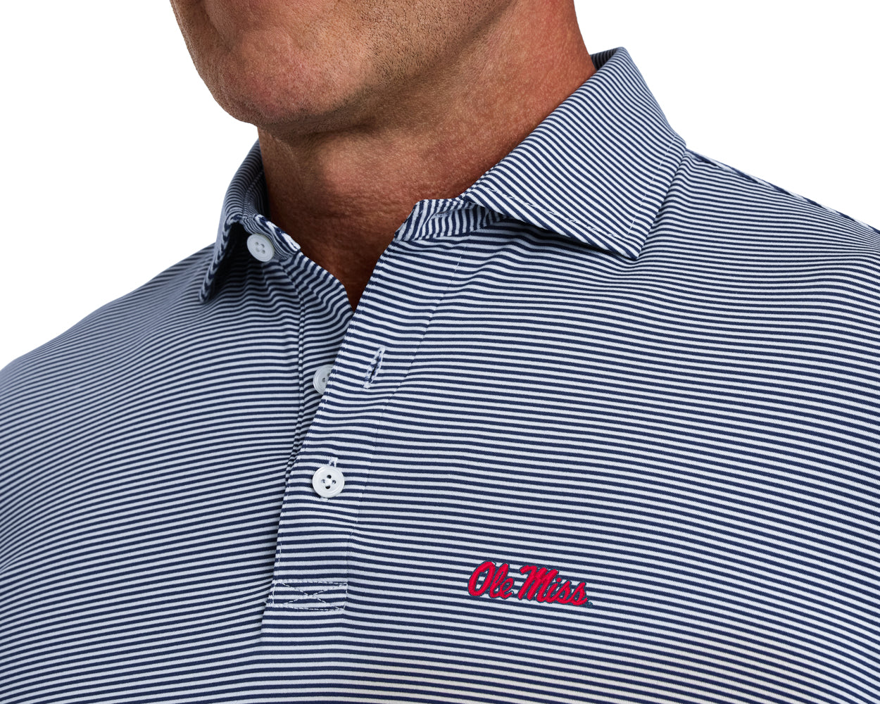 University of Mississippi Perkins Shirt: Navy & White