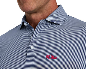 University of Mississippi Perkins Shirt: Navy & White