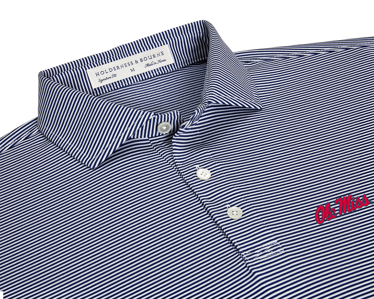University of Mississippi Perkins Shirt: Navy & White