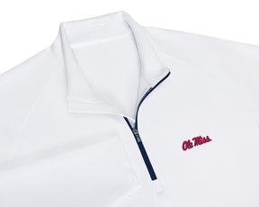University of Mississippi Rodgers Quarter-Zip: White