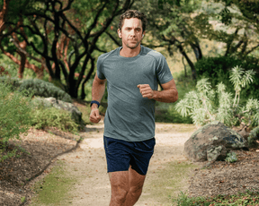 The Pickett Performance T-Shirt: Heathered Cypress