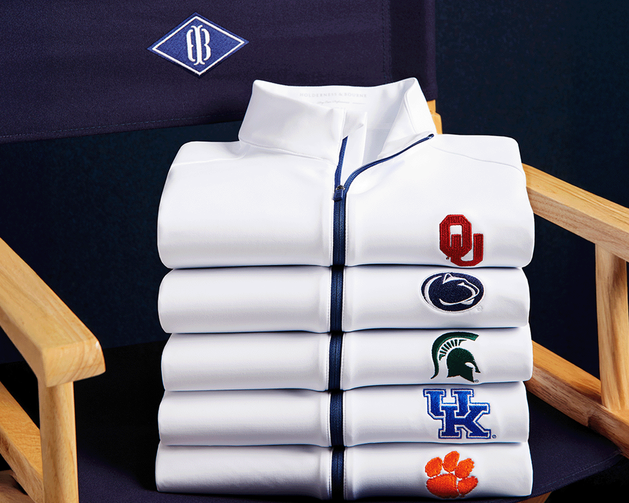 Clemson University Rodgers Quarter-Zip: White