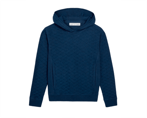 Holderness & Bourne Boy's Navy Blue Hoodie Sweater front view