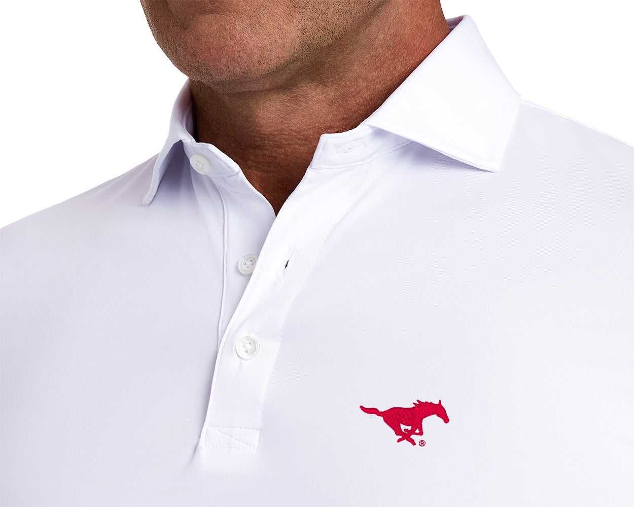 Southern Methodist University Anderson Shirt: White
