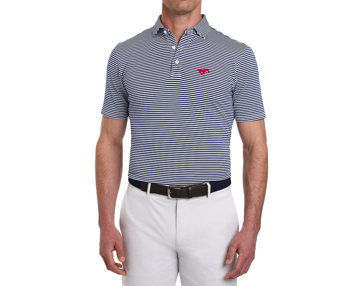 Southern Methodist University Maxwell Shirt: Navy & White