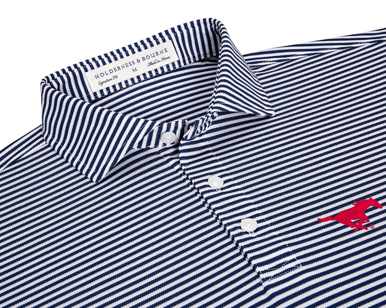 Southern Methodist University Maxwell Shirt: Navy & White