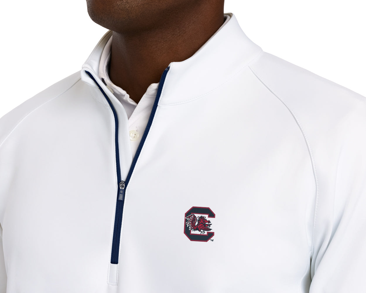 University of South Carolina Rodgers Quarter-Zip: White