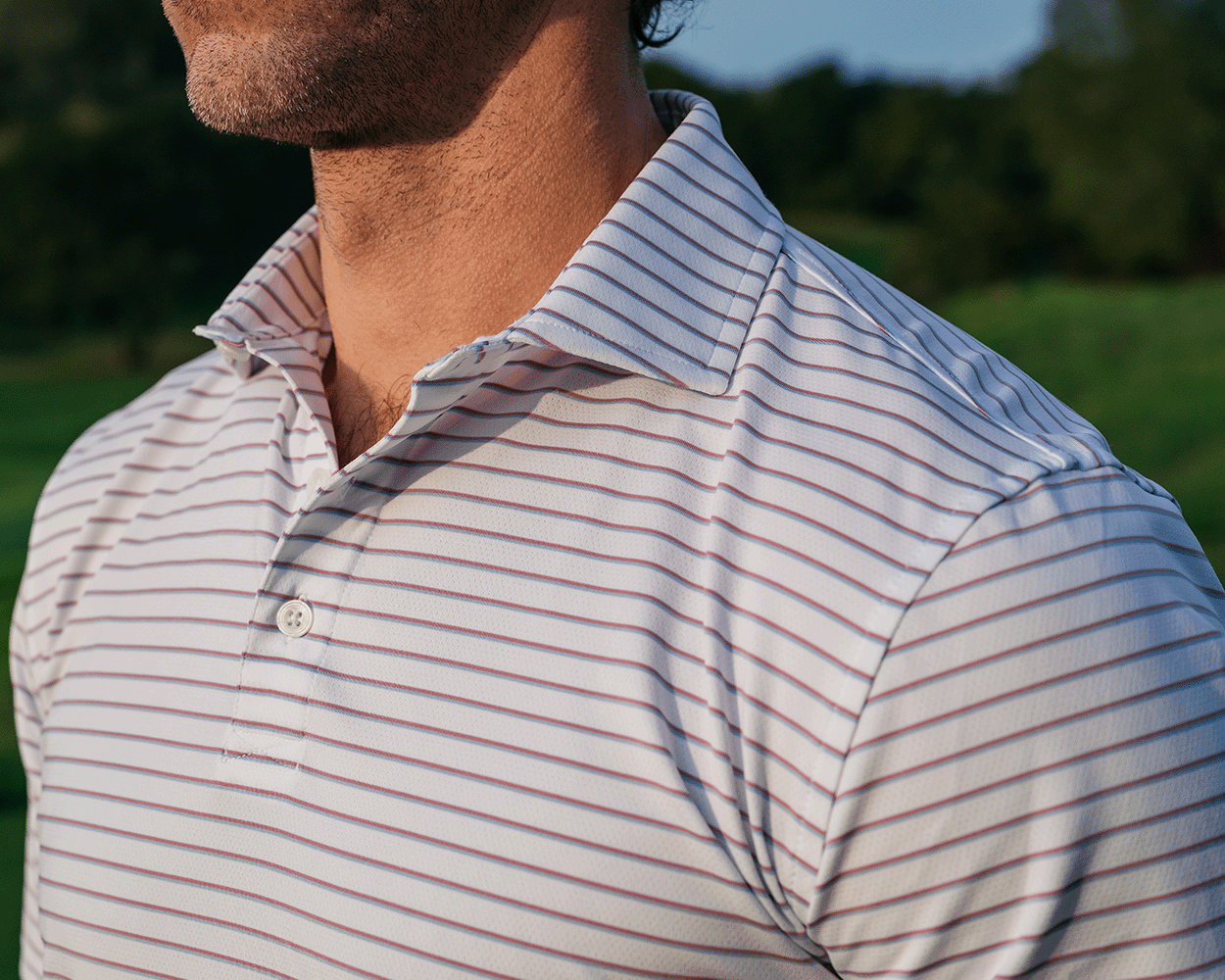 The Springer Shirt: White/Faded Mauve/Vista Blue