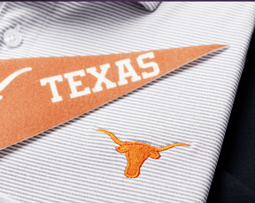 University of Texas Perkins Shirt: Gray & White