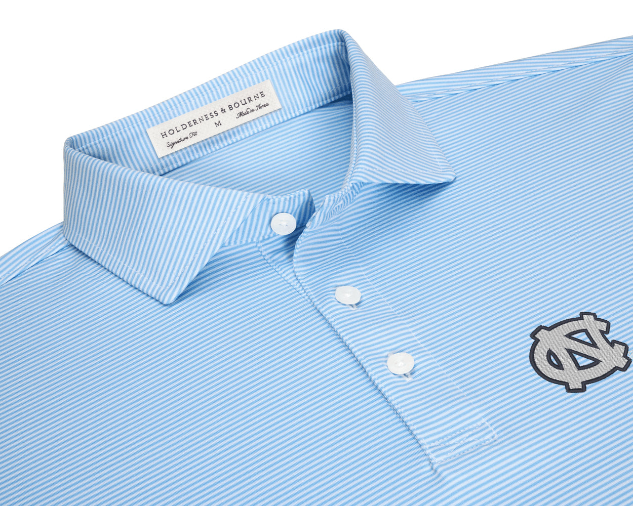 University of North Carolina Perkins Shirt: Vista Blue & White