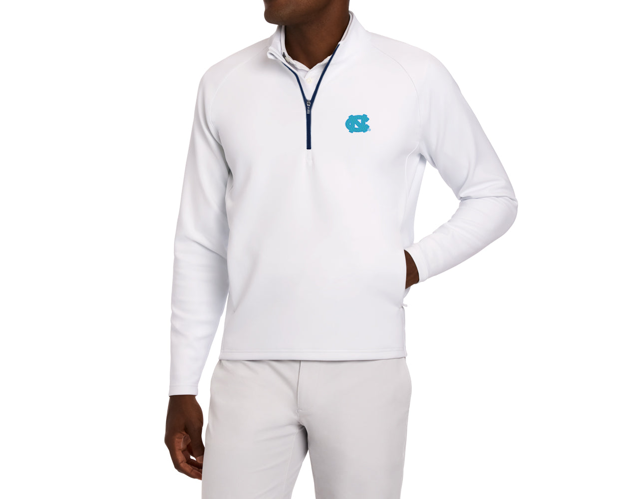 University of North Carolina Rodgers Quarter-Zip: White
