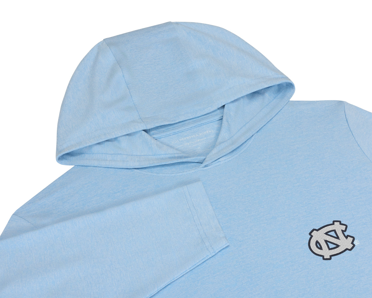 University of North Carolina Stowe Hoodie: Heathered Vista Blue