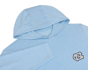 University of North Carolina Stowe Hoodie: Heathered Vista Blue