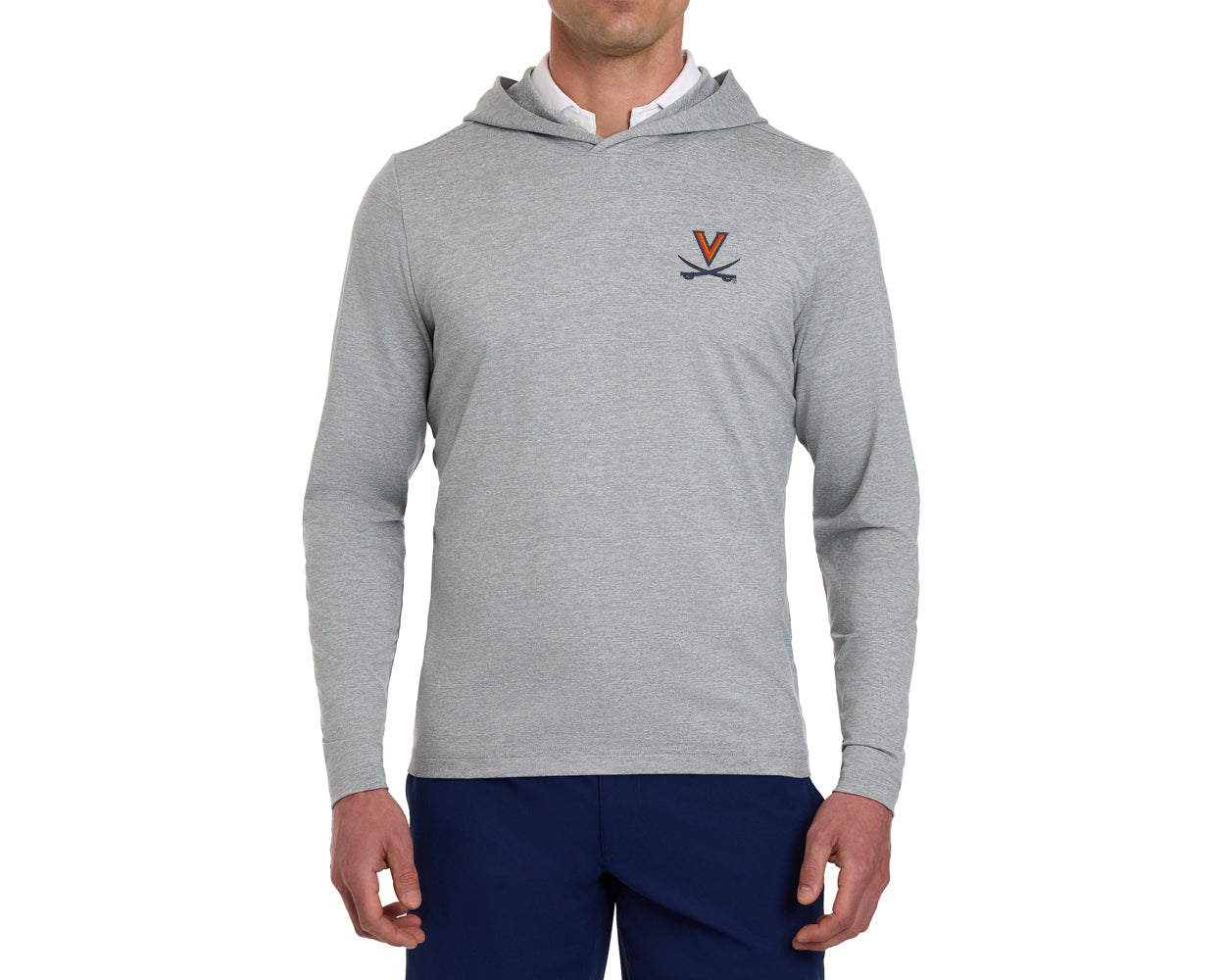 University of Virginia Stowe Hoodie: Heathered Gray