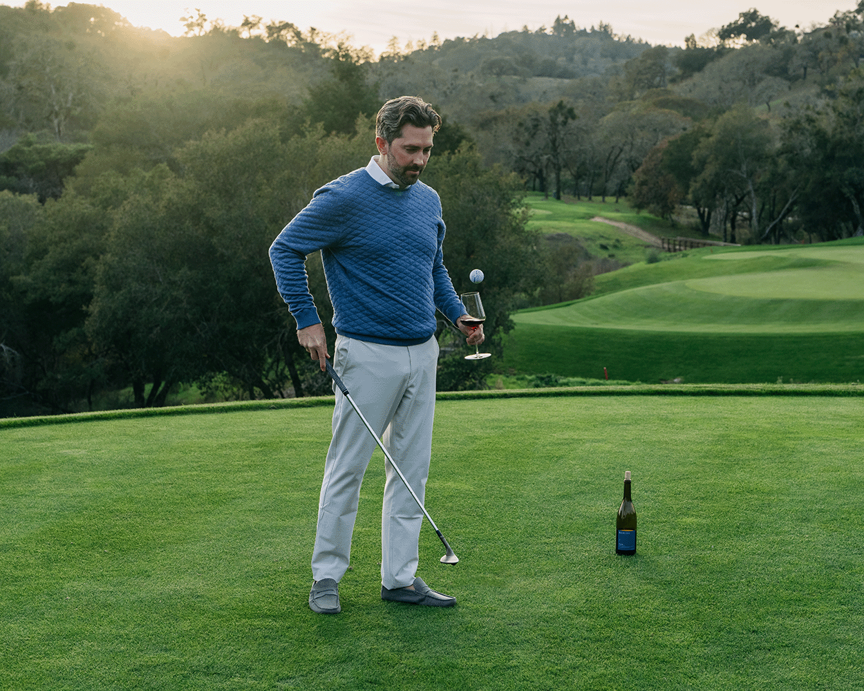 The Ward Crewneck Sweater: Heathered Pacific Blue