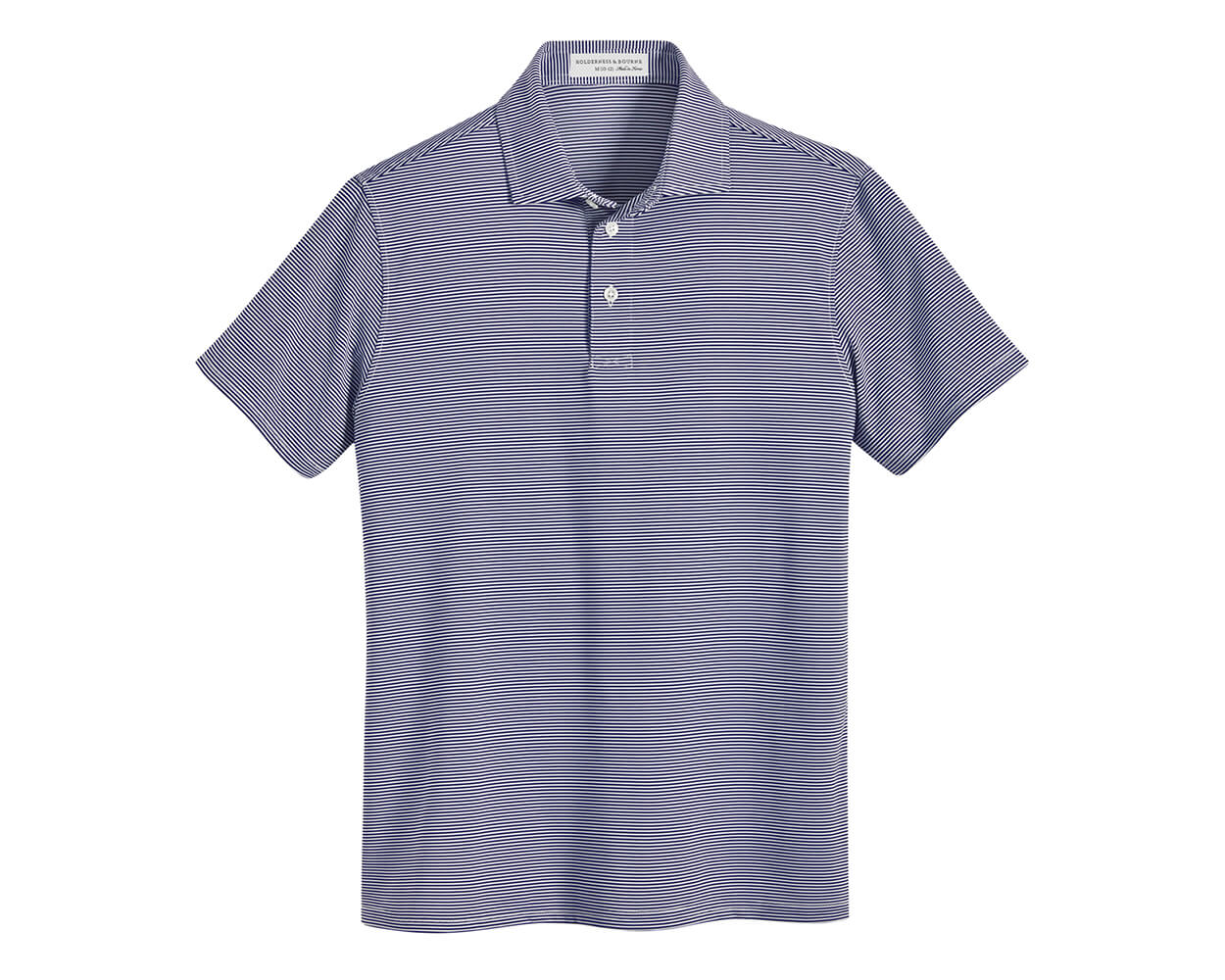 Holderness & Bourne The Perkins Boys' Navy Striped Polo Shirt