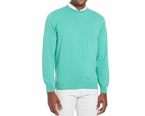 The Buckley Crewneck Sweater: Heathered Abaco