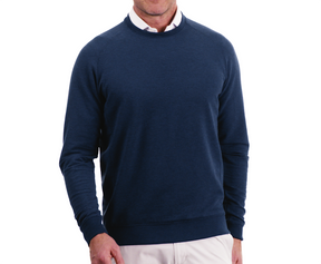 The Kennedy Crewneck: Heathered Atlantic