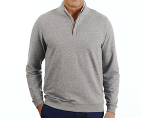 The Harper Quarter-Zip: Heathered Gray