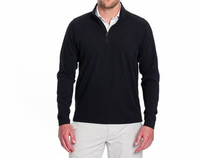 The Stuart Quarter-Zip: Black